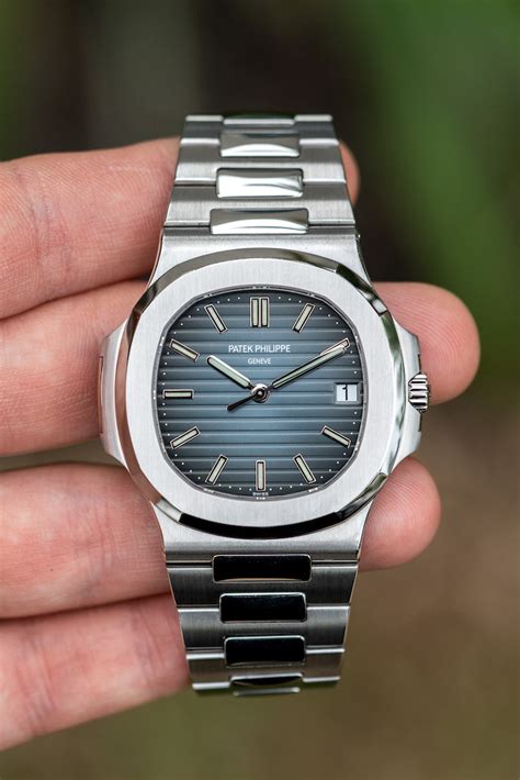 patek blue face|patek philippe nautilus original price.